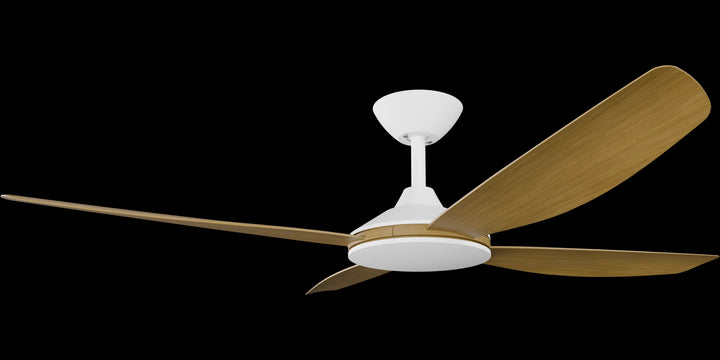 Calibo Vanga 52" DC Smart Ceiling Fan with Remote Control | White and Teak