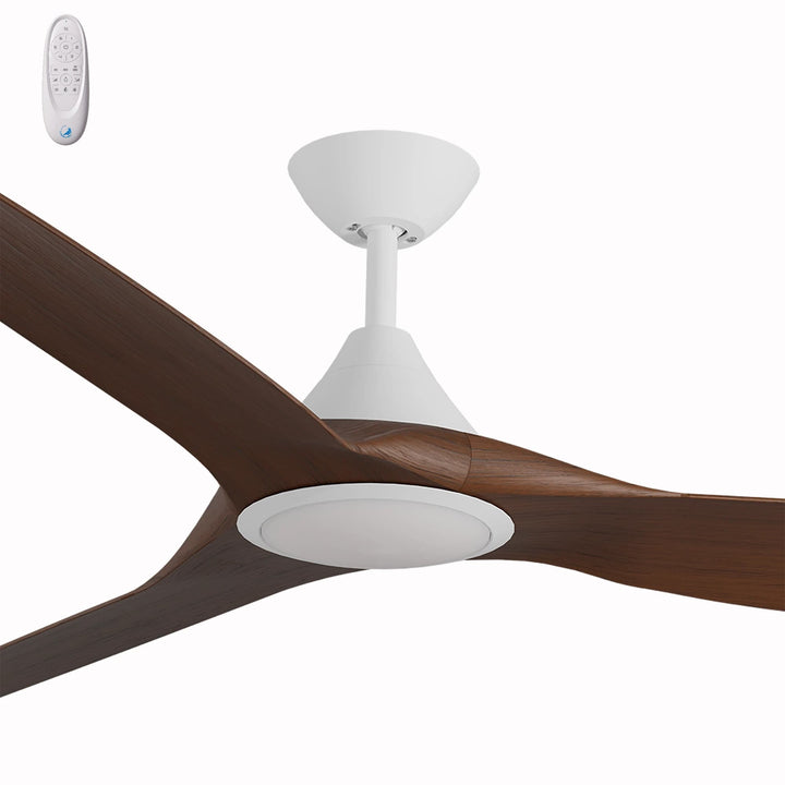 Calibo Smart CloudFan 72" (1830mm) ABS DC Ceiling Fan with 20W CCT LED Light and Remote | White & Koa