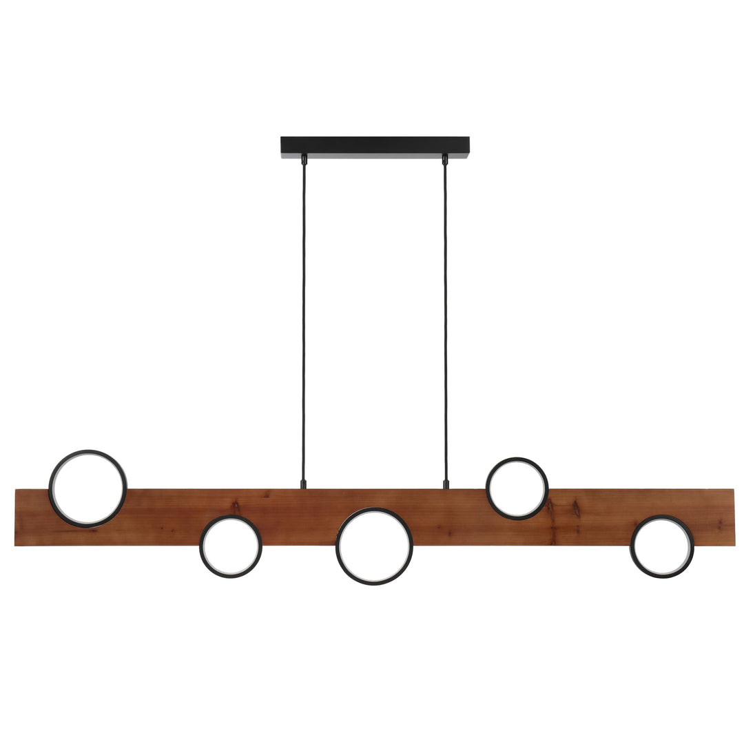 Telbix Bergen LED Pendant | Walnut