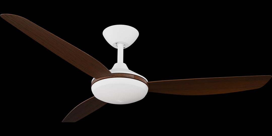 Calibo Condor 52" DC Smart Ceiling Fan with LED Light and Remote Control | White and Koa
