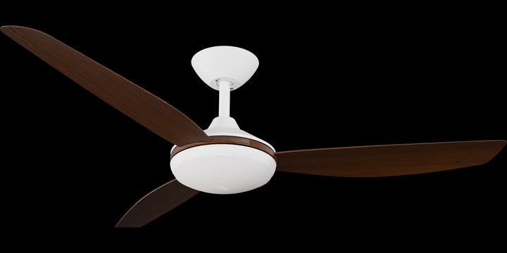 Calibo Condor 52" DC Smart Ceiling Fan with LED Light and Remote Control | White and Koa