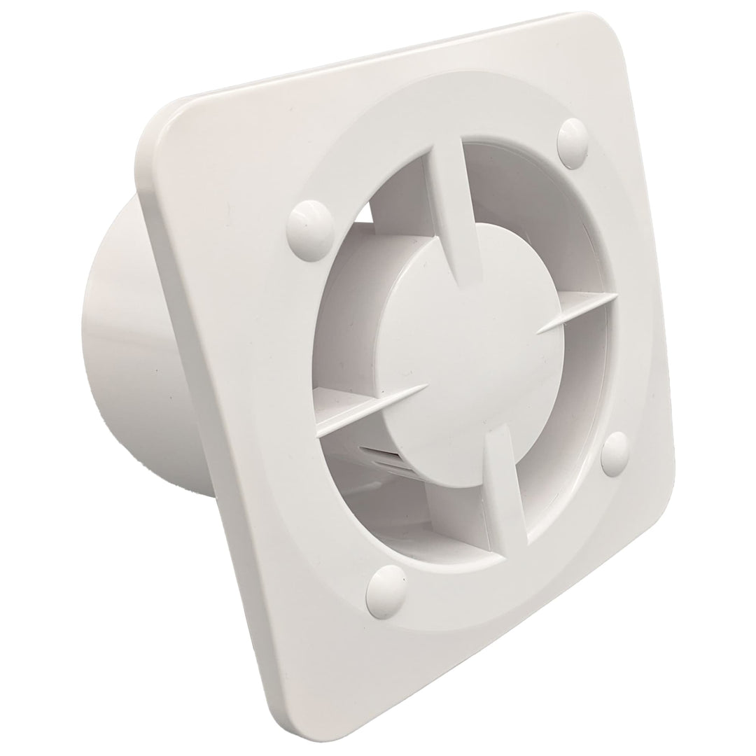 Fanco Dynamic 125 Square Wall/Ceiling Exhaust Fan with Matte Finish | White