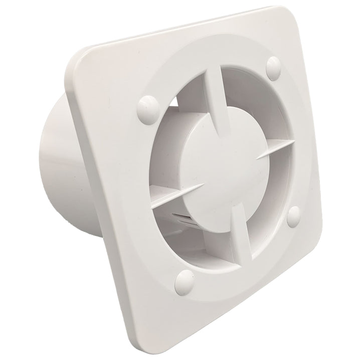 Fanco Dynamic 125 Square Wall/Ceiling Exhaust Fan with Matte Finish | White