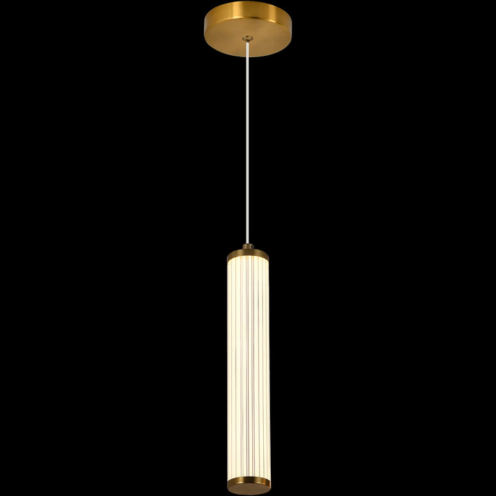 Calibo Charm Modern Fluted 1 Light Pendant | Brass