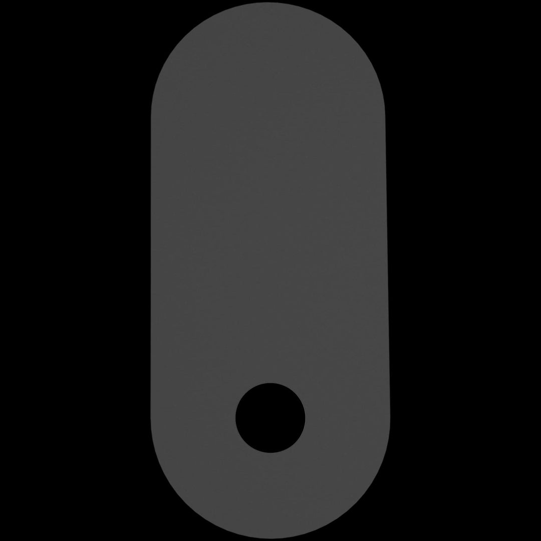 Calibo Crest 320mm Oval Back Plate Only | Black