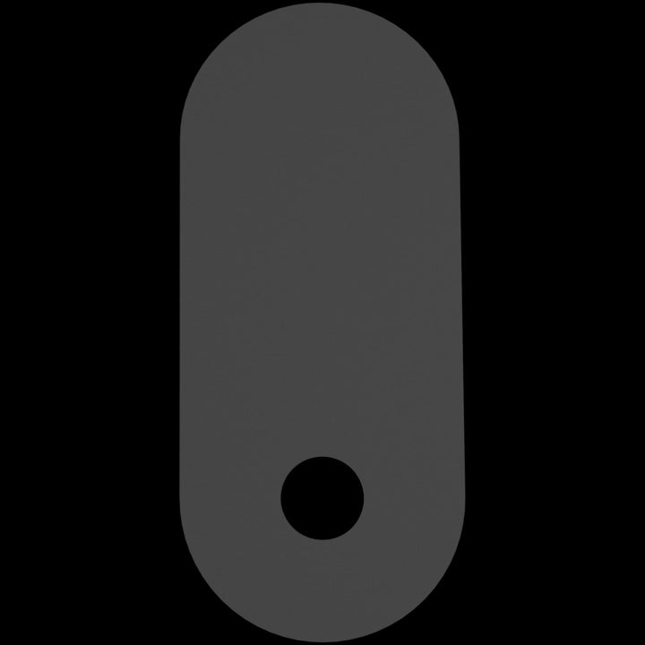 Calibo Crest 320mm Oval Back Plate Only | Black