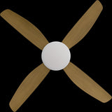 Calibo Vanga 48" DC Smart Ceiling Fan with LED Light and Remote Control | White and Teak