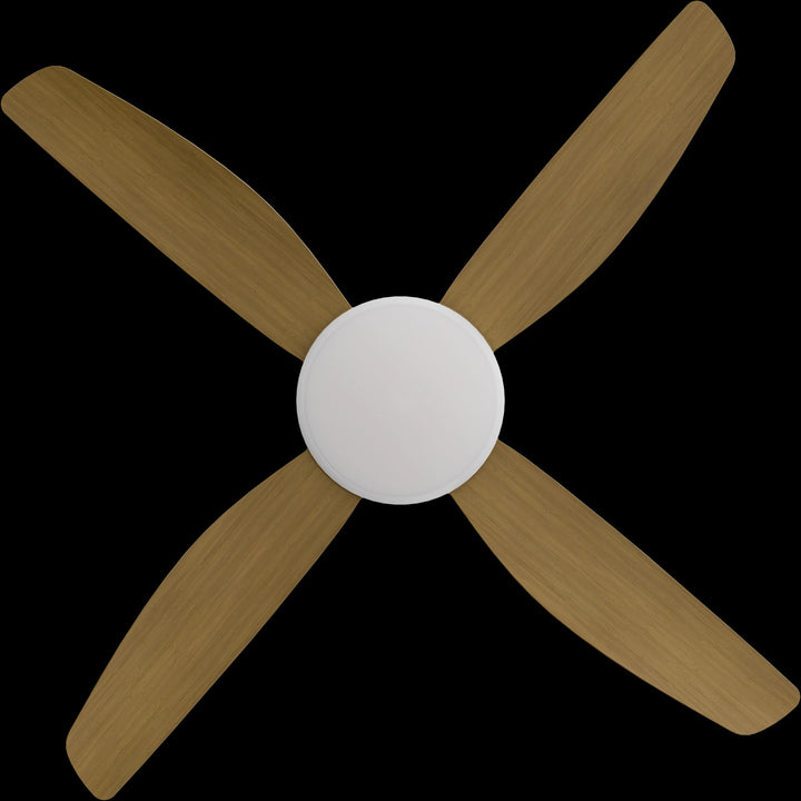 Calibo Vanga 48" DC Smart Ceiling Fan with LED Light and Remote Control | White and Teak