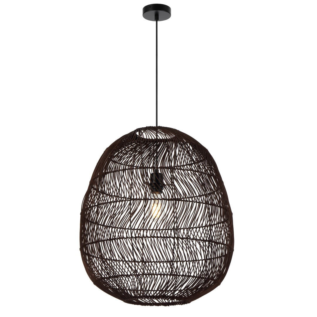 Brown Telbix Rana Woven Pendant (E27) | Large