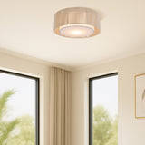Telbix Cusco Scandinavian DIY Batten Fix Light with Soft Woven Fabric Shade | Medium