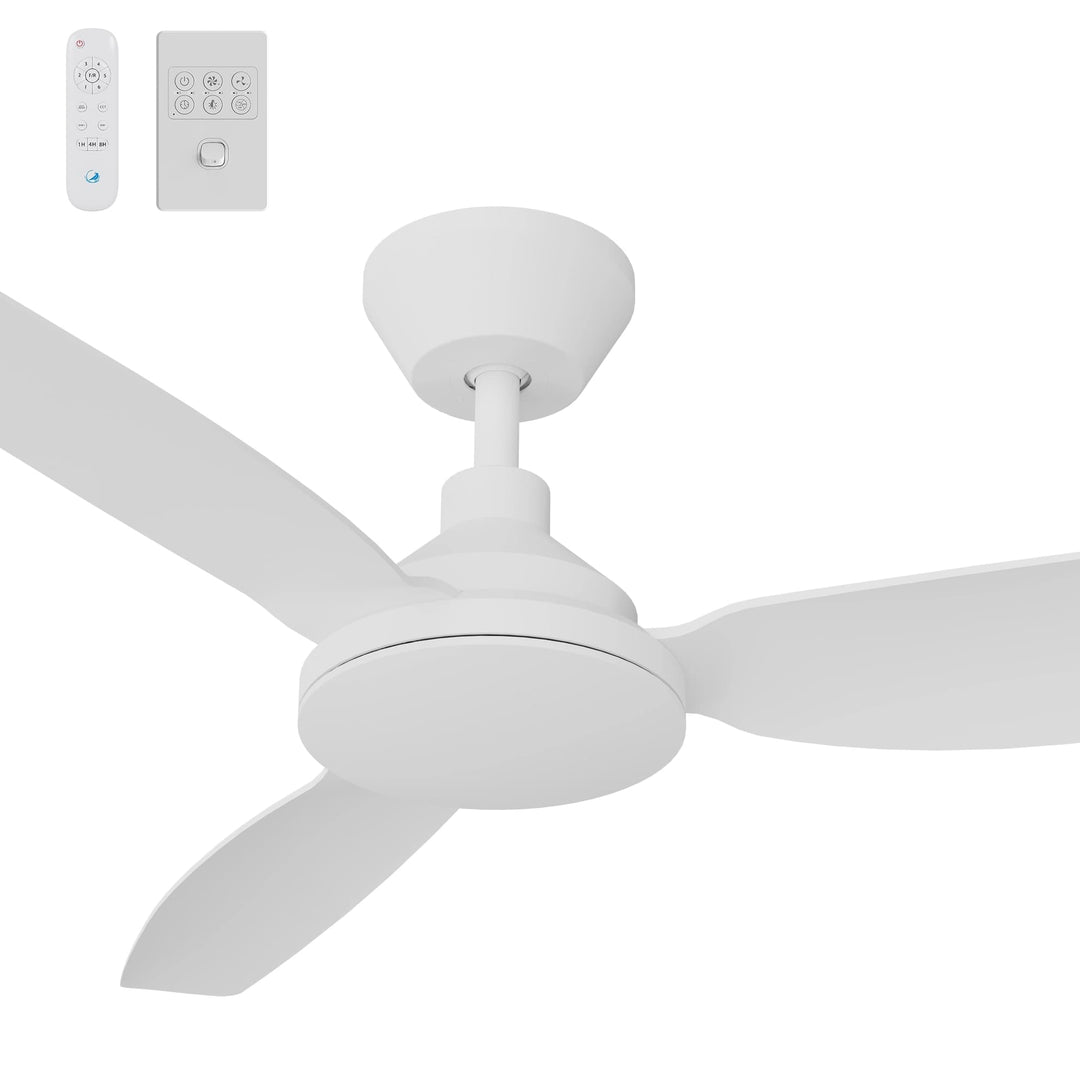 Calibo Sora 52" DC Ceiling Fan with Wall Control and Remote | White