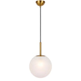 Antique Gold Telbix Bally Alabastro Glass Ball Pendant Light | 250mm