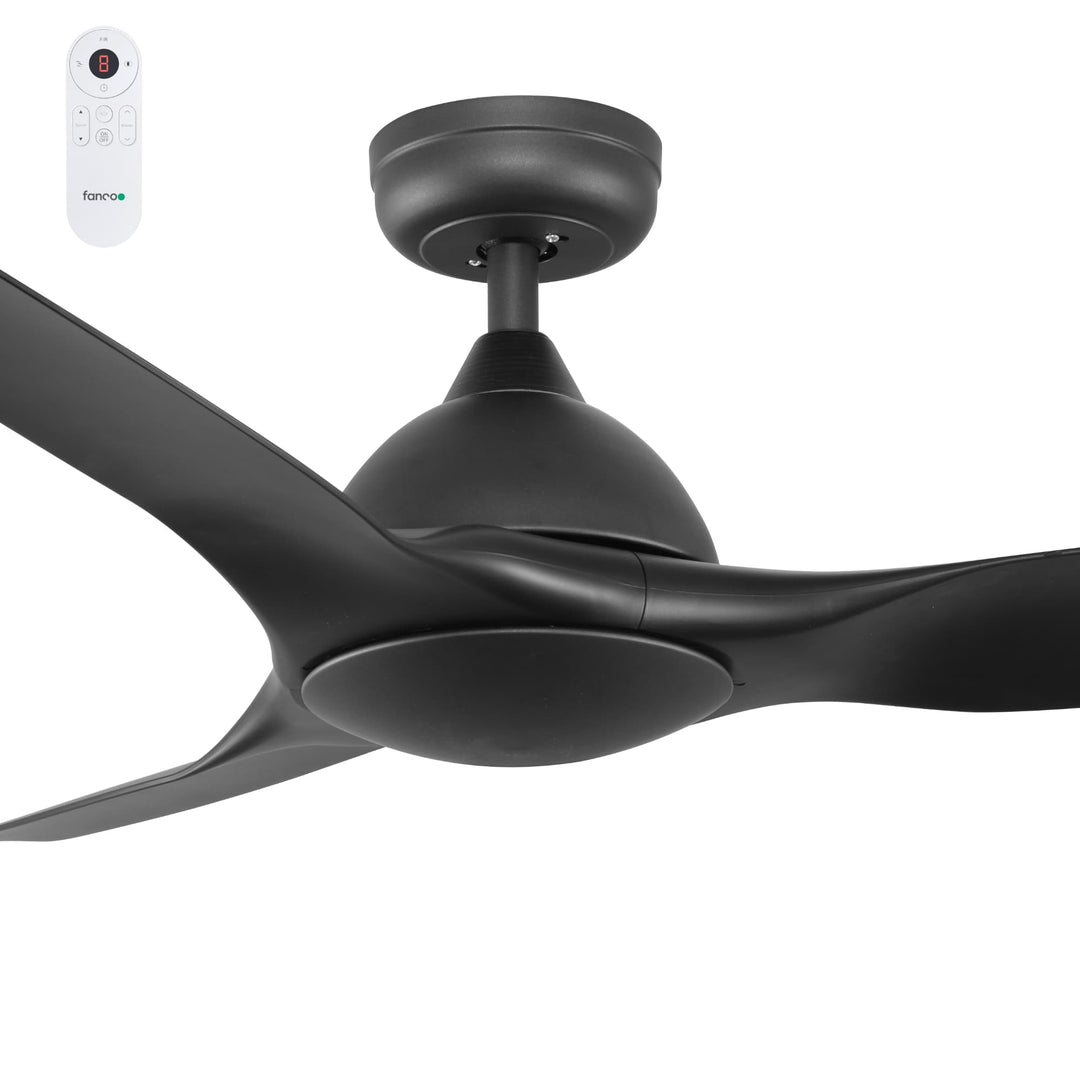 Fanco Smart 52" Horizon High Airflow DC Ceiling Fan & Remote | Black