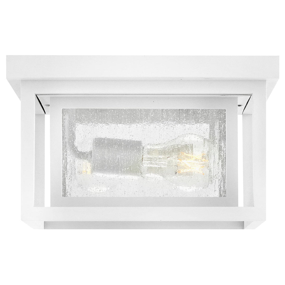 Hinkley Republic Small Exterior Flush Mount | Textured White