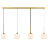 Telbix Bobo 4 Light Glass Pendant | Antique Gold