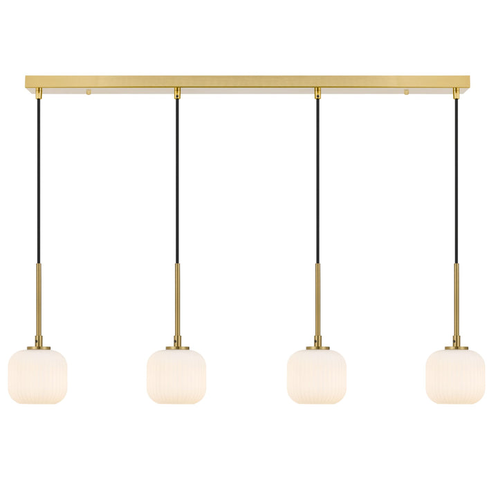 Telbix Bobo 4 Light Glass Pendant | Antique Gold