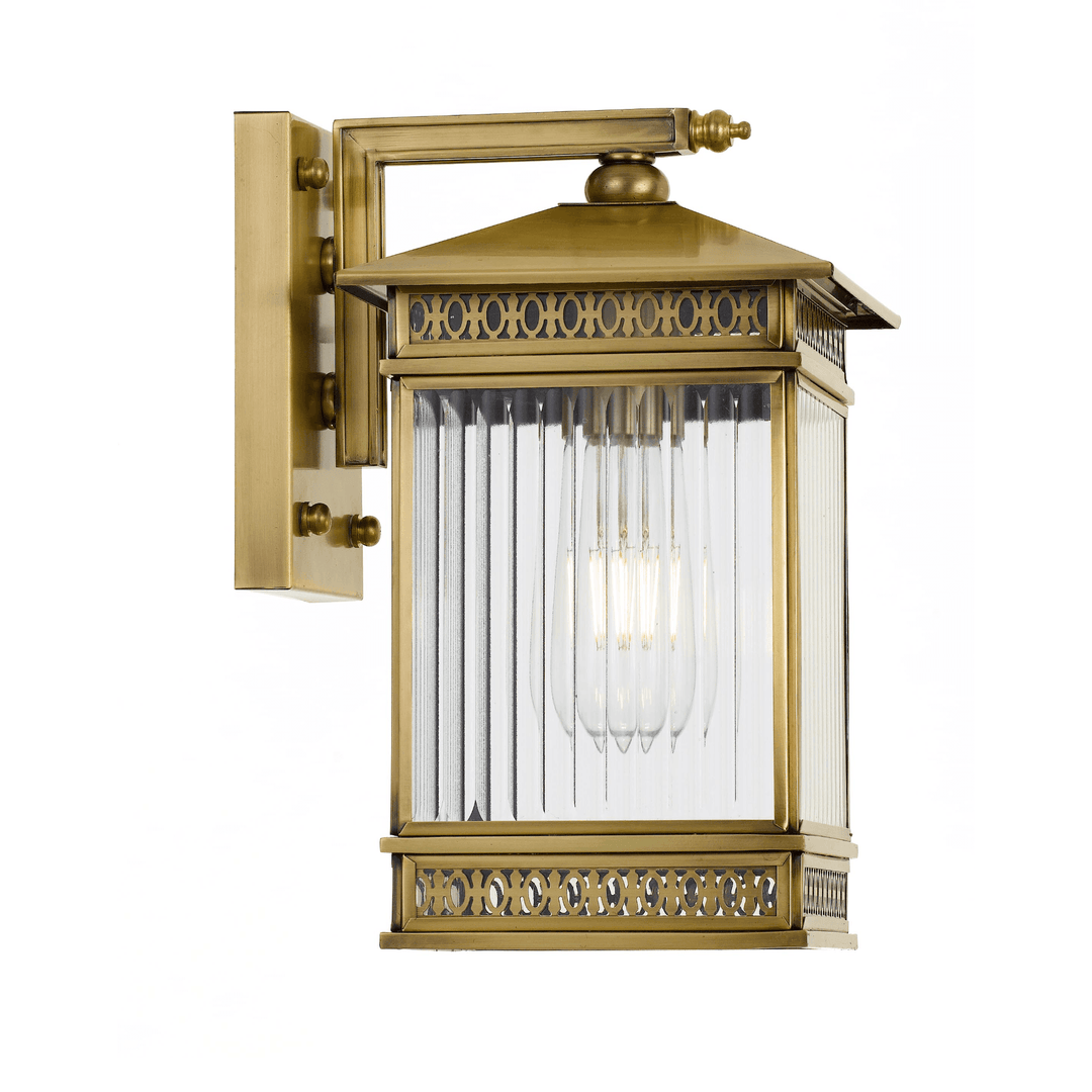 Telbix Avera Antique Brass IP44 Exterior Wall Light | Small