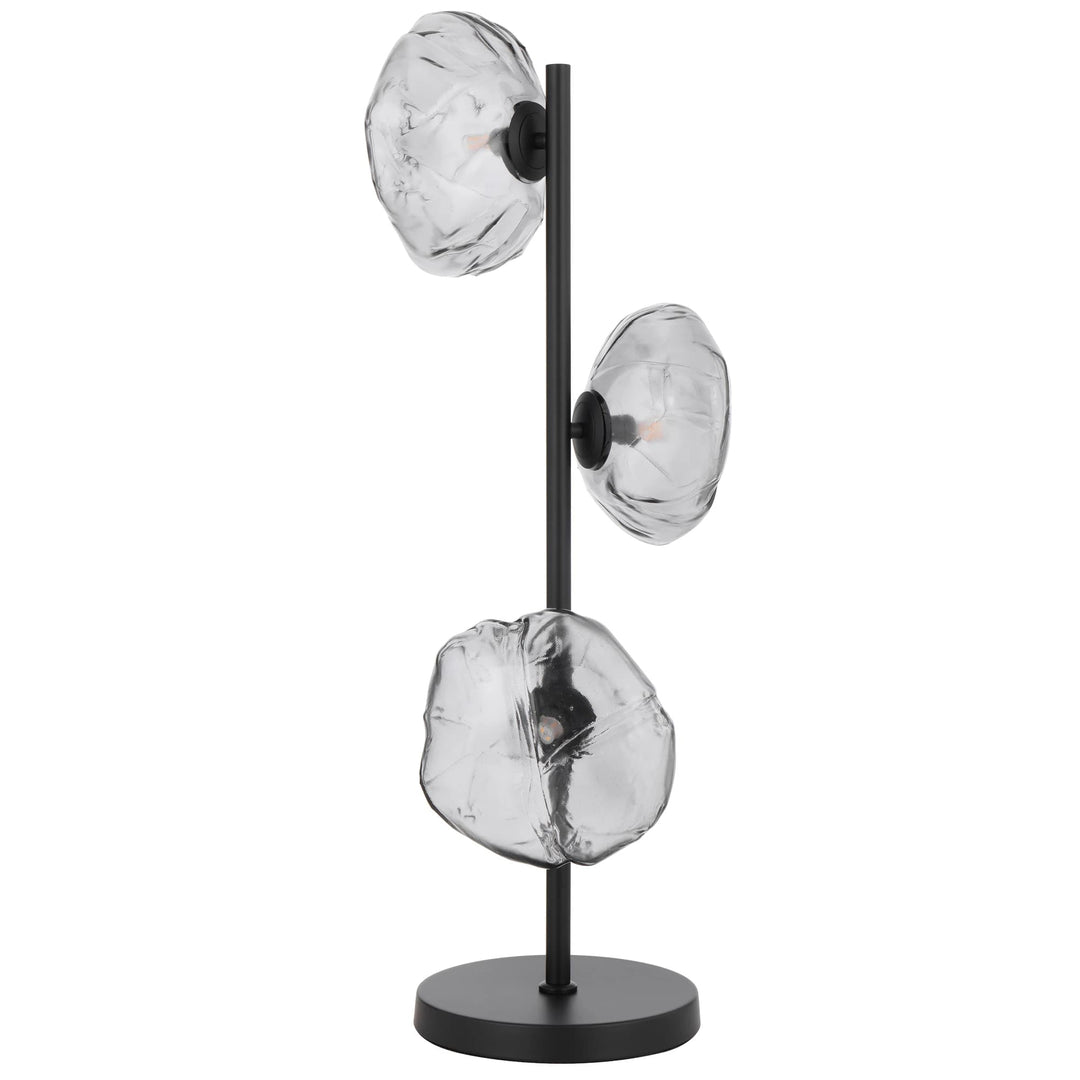 Telbix Zecca 3 Light Table Lamp | Black and Smoke
