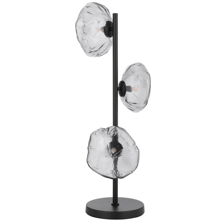 Telbix Zecca 3 Light Table Lamp | Black and Smoke