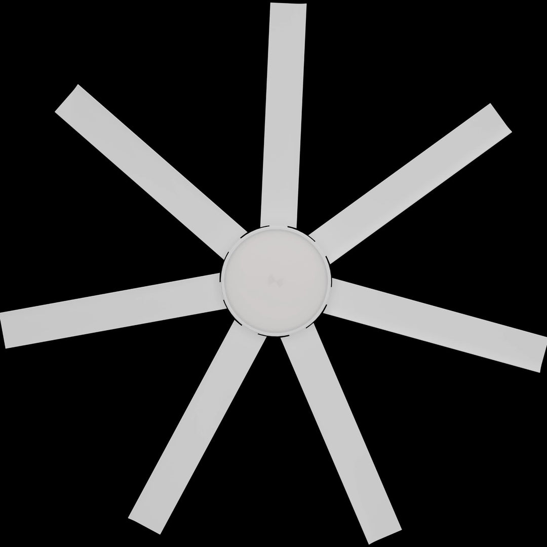 Calibo Alula 80" (2032mm) 7 Blade Indoor/Outdoor DC Ceiling Fan with 24W Light & Remote | White