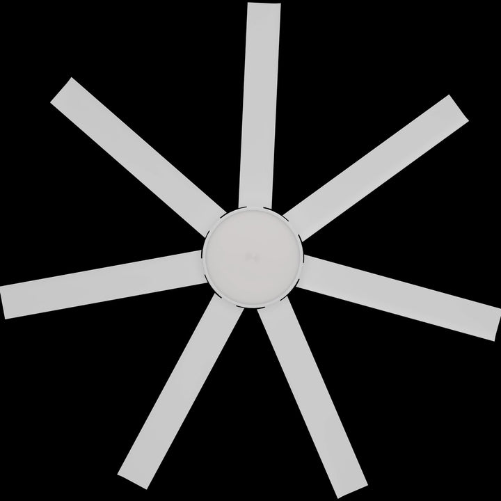 Calibo Alula 80" (2032mm) 7 Blade Indoor/Outdoor DC Ceiling Fan with 24W Light & Remote | White