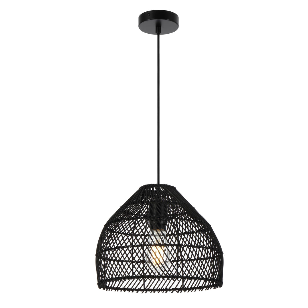Black Telbix Frya Woven Pendant (E27) | Small
