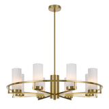 Telbix Brass Eamon Round Pendant Light (E14) | 8 Light