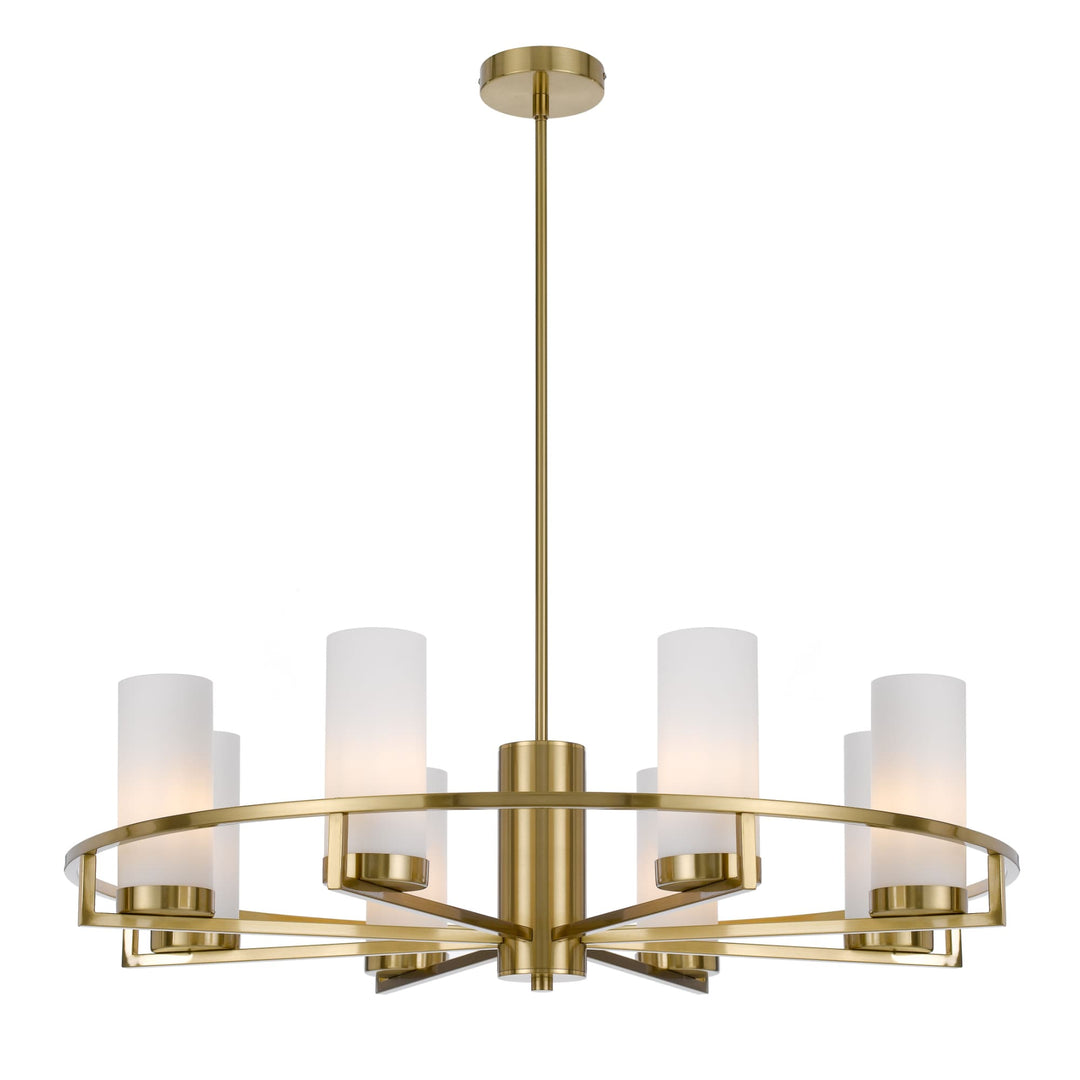 Telbix Brass Eamon Round Pendant Light (E14) | 8 Light
