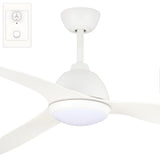 Fanco Breeze 48" AC Ceiling Fan with LED Light and Wall Control | White