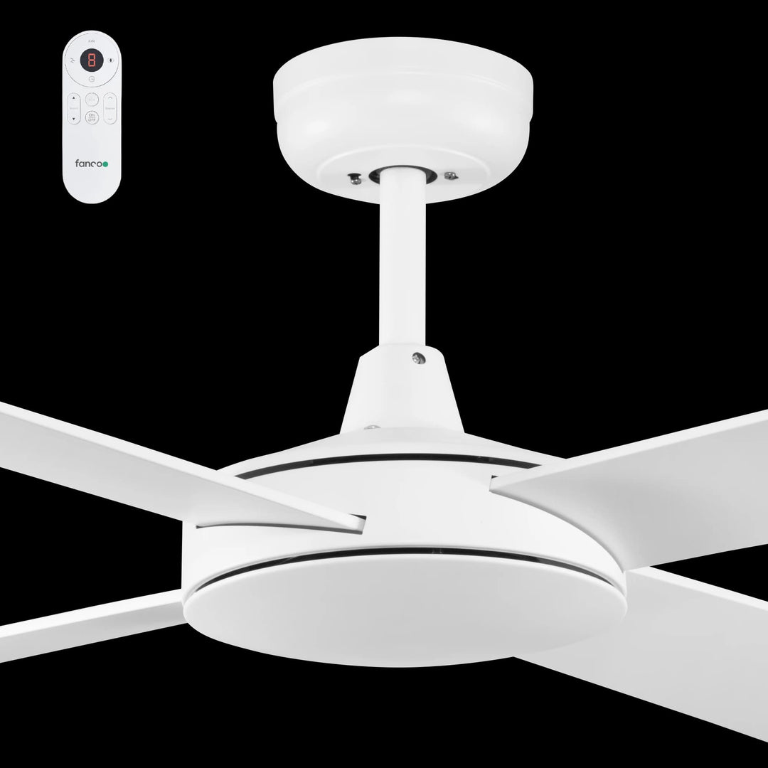 Fanco Eco Silent Deluxe 56" Smart DC Ceiling Fan with Remote | White