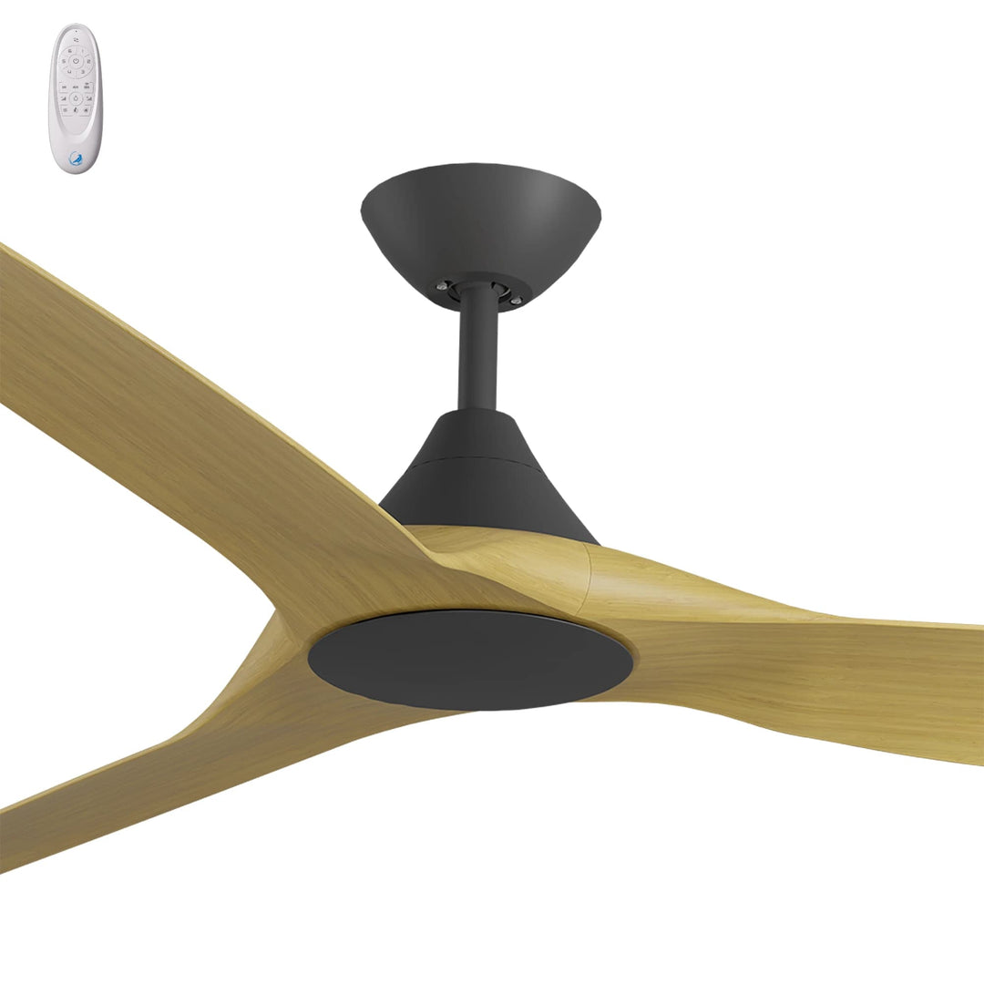 Calibo Smart CloudFan 72" (1830mm) ABS DC Ceiling Fan and Remote | Black & Bamboo