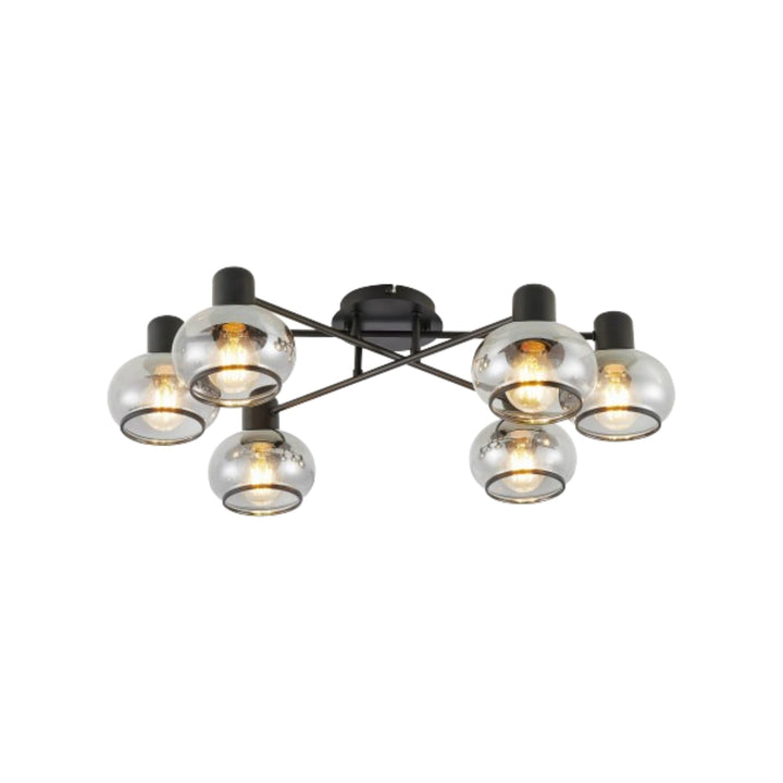 Telbix Marbell 6 Light Close to Ceiling (CTC) Light | Black