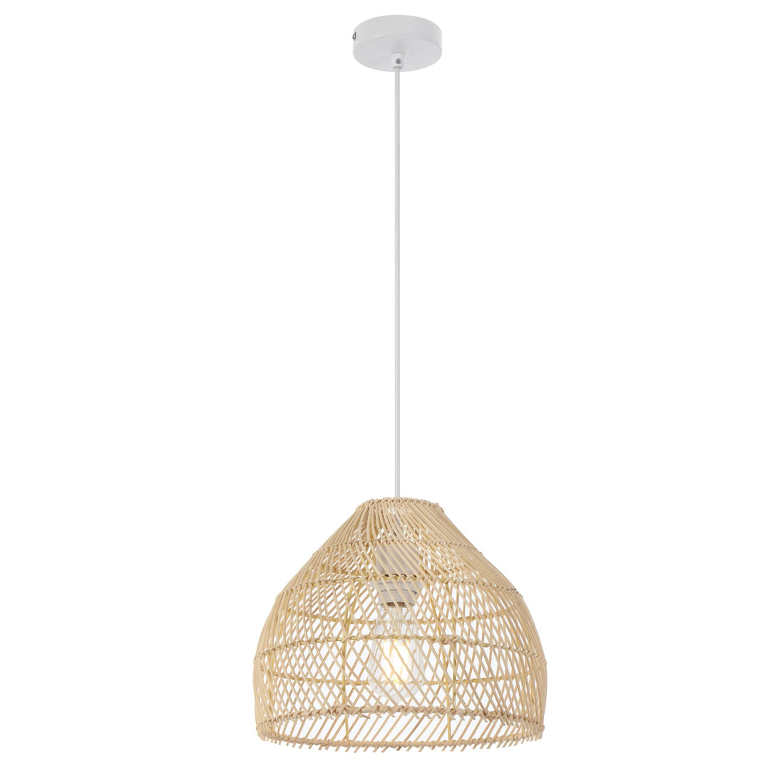Natural Telbix Frya Woven Pendant (E27) | Small