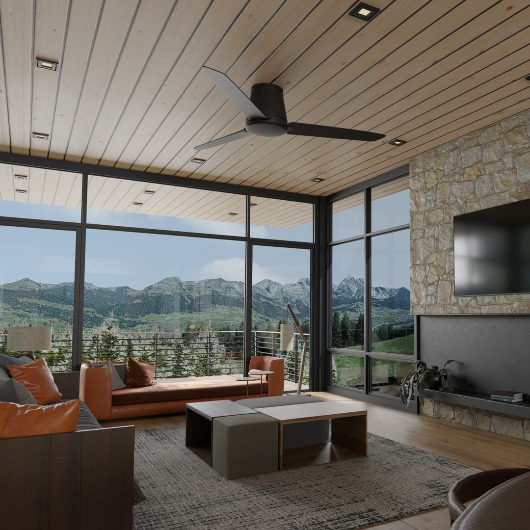 Calibo Profile 50" (1250mm) DC Low Profile Ceiling Fan with Remote | Matte Black