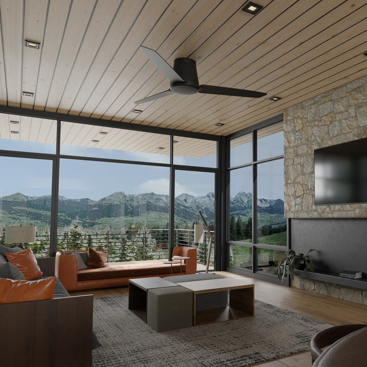 Calibo Profile 50" (1250mm) DC Low Profile Ceiling Fan with Remote | Matte Black