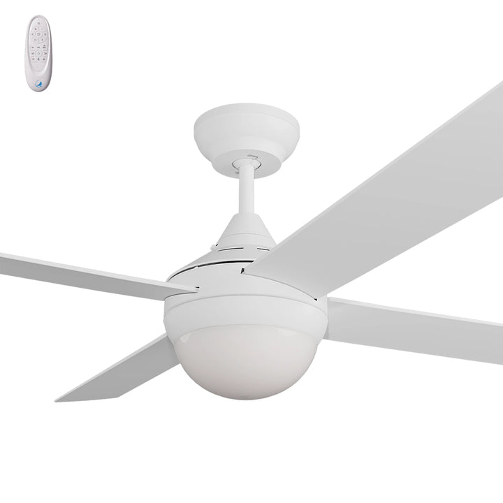 Calibo Kestrel 48" (1220mm) Indoor/Outdoor DC Ceiling Fan with 2x E27 Light & Remote | White