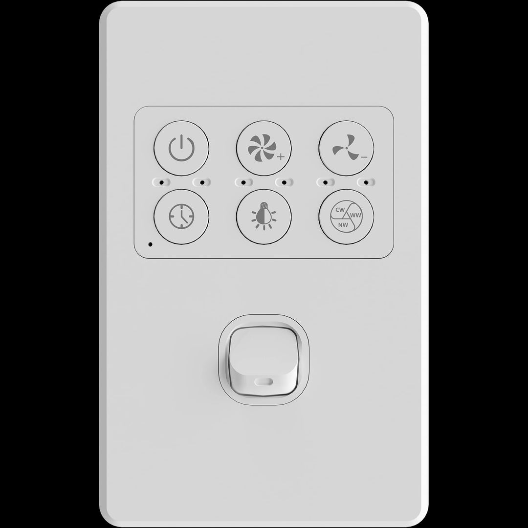 Calibo Sora 52" DC Ceiling Fan with Wall Control and Remote | White