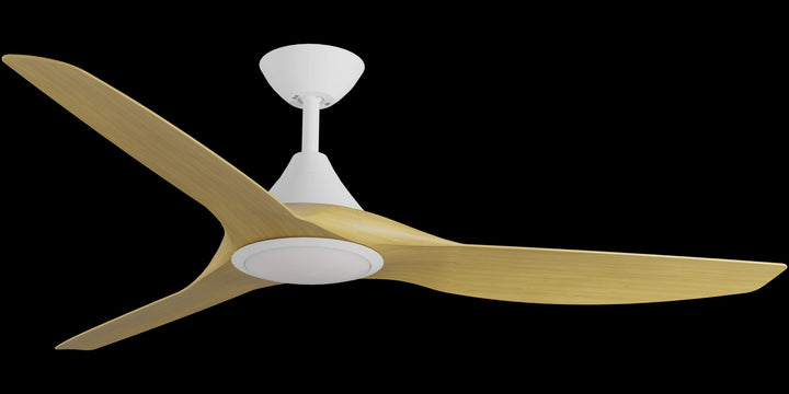 Calibo Smart CloudFan 60" (1520mm) ABS DC Ceiling Fan with 20W CCT LED Light and Remote | White & Bamboo