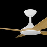 Calibo Vanga 48" DC Smart Ceiling Fan with Remote Control | White and Bamboo
