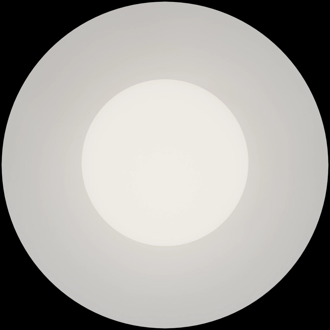 Calibo Crest Opal Glass 140mm Orb Wall Light Round Plate 300mm | White