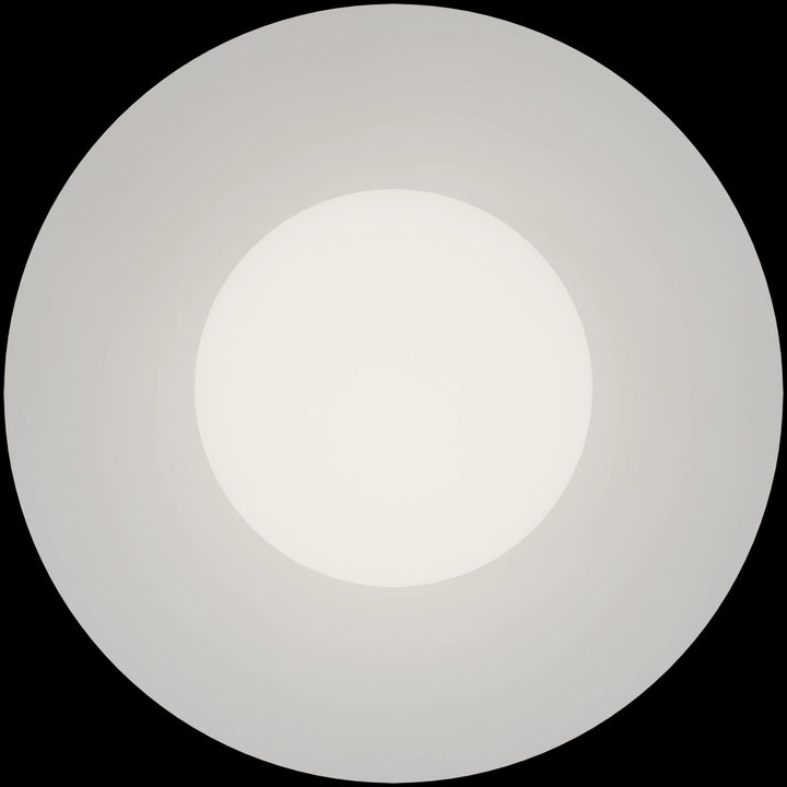 Calibo Crest Opal Glass 140mm Orb Wall Light Round Plate 300mm | White