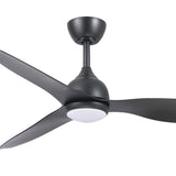 Fanco Eco Style DC 52" Ceiling Fan With Remote and CCT LED Light | Black