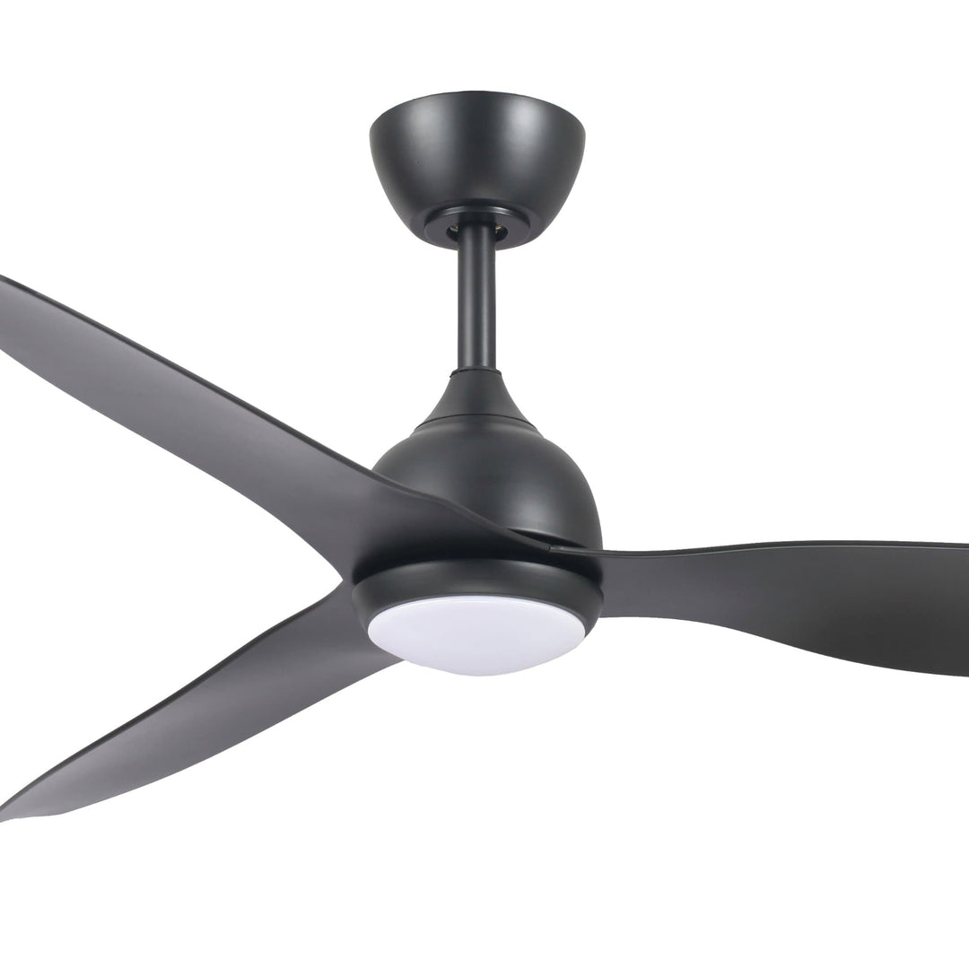 Fanco Eco Style DC 52" Ceiling Fan With Remote and CCT LED Light | Black