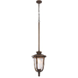 Telbix Ramiro Large Outdoor Lantern Pendant with Textured Glass and Multiple Suspension | Bronze