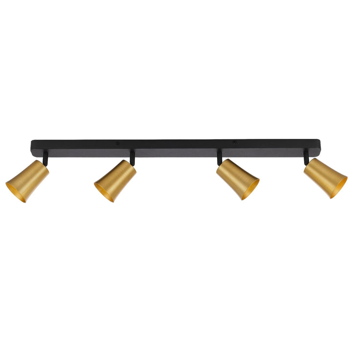 Telbix Alvey 4 Light Bar Spotlight | Gold & Black