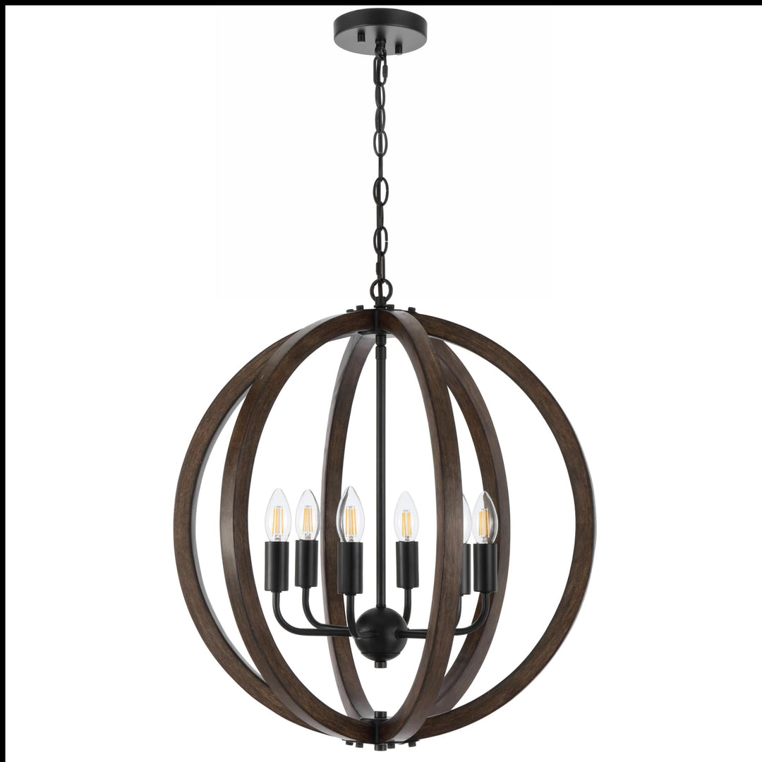 Telbix Black Vestal Pendant Light | 6 Light