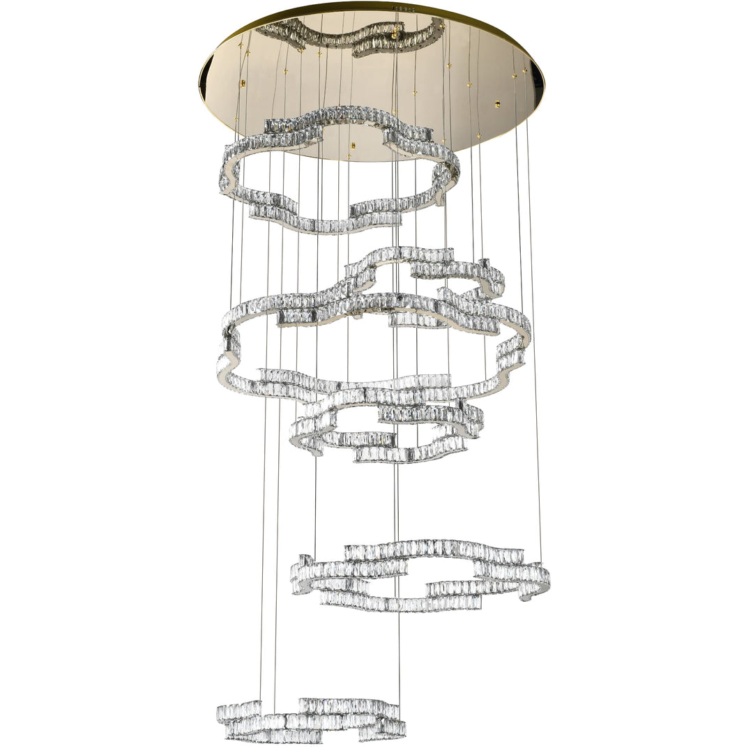 Telbix Jura 6 Tier Pendant Light | Gold