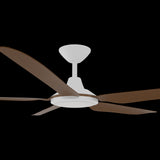 Calibo Storm 56" (1430mm) 5 Blade 18W Tricolour LED Light Indoor/Outdoor DC Ceiling Fan & Remote | White & Koa