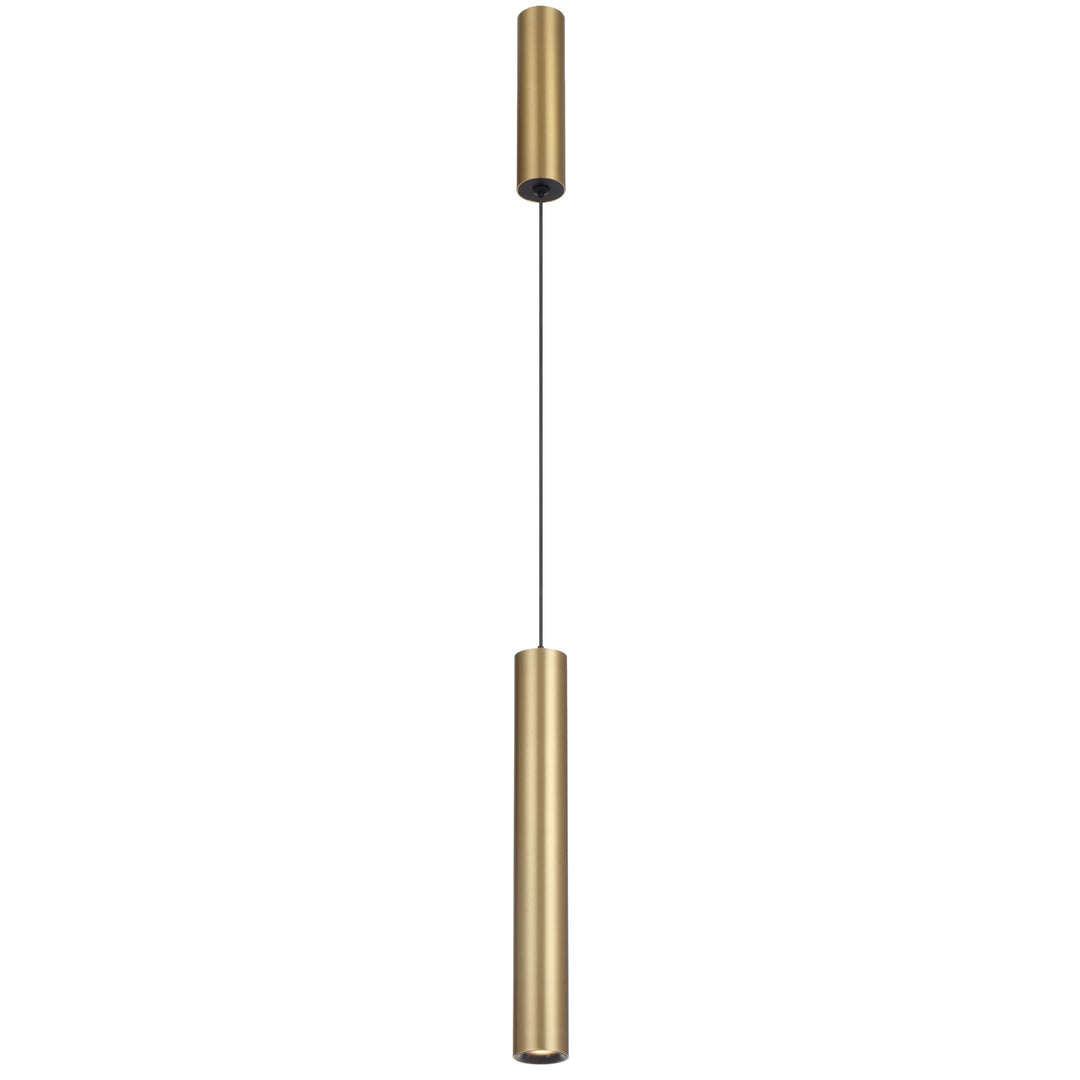 Telbix Verano Dual Cylinder Slim LED Pendant Light | Brass