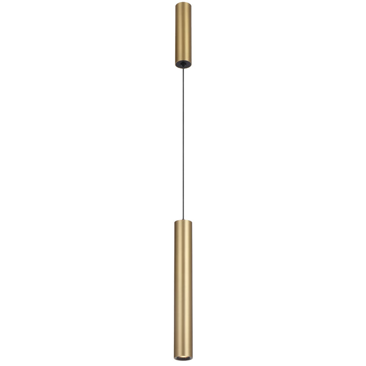 Telbix Verano Dual Cylinder Slim LED Pendant Light | Brass
